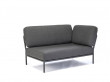 LEVEL outdoor modular Lounge Sofa. Dark Grey cushions.