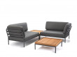 LEVEL outdoor modular Lounge Sofa. Dark Grey cushions.