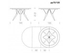 Mid-Century Modern  PP75/120 or 140 cm  table  by Hans Wegner. New product.