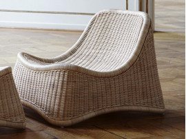 Fauteuil et repose pieds scandinave modèle Chill, Nouvelle édition.