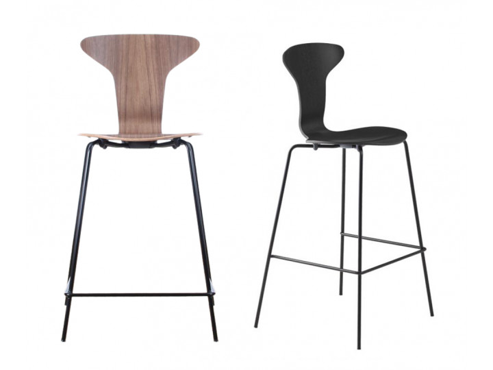 Mid-Century Modern scandinavian barstool model Munkegaard by Arne Jacobsen. New release .H 63/77 cm.