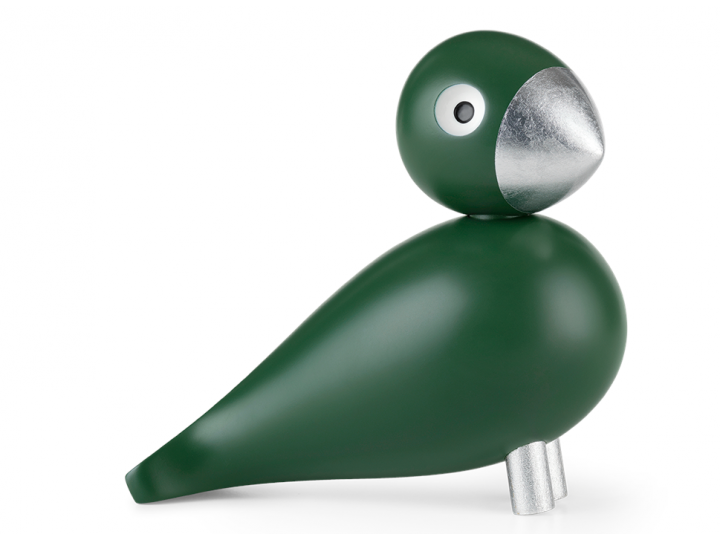 oiseau chanteur de Bojesen, vert/argent. nouvelle édition.