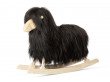 Scandinavian rocking long wool black sheep by Povl Kjer