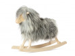 Scandinavian rocking long wool grey sheep by Povl Kjer