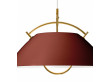 Mid-Century  modern scandinavian pendant lamp L037 bordeaux red by Hans Wegner, with cable lift.