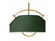 Suspension scandinave ajustable The Pendant L037 Vert foncé, cintre plaqué or 24 carats Edition neuve.