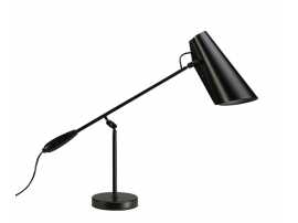 Lampe de table scandinave S-30016 Birdy noire/noire. Edition neuve.