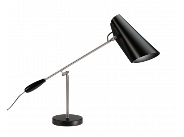 Mid-Century  modern  table lamp or desk lamp S-30016 Birdy black/steel by Birger Dahl. New release.
