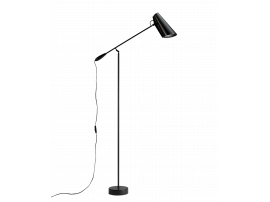 Mid-Century  modern floor  lamp S-30016 Birdy black/black by Birger Dahl. New release.