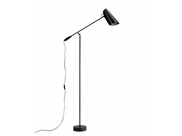 Mid-Century  modern floor  lamp S-30016 Birdy black/black by Birger Dahl. New release.