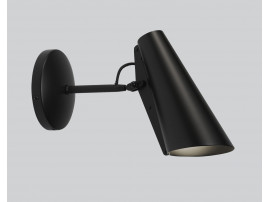 Mid-Century  modern wall  lamp S-30016 Birdy black/black short arm by Birger Dahl. New release.