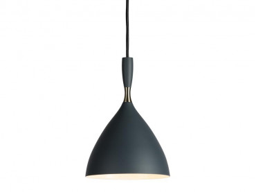 Mid-Century  modern pendant  lamp Dokka black by Birger Dahl. New release.