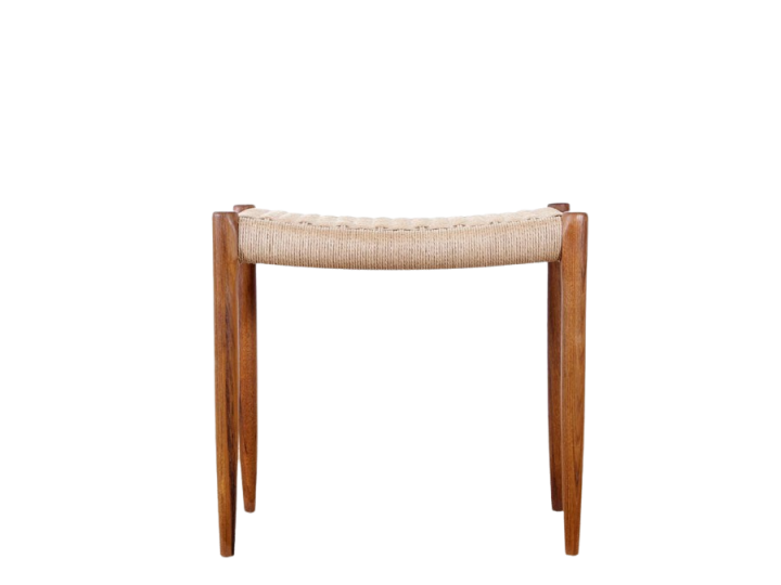Mid-century modern stool in teak, model 80 A by Niels Møller. New édition