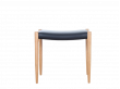 Scandinavian oak and leather stool  N° 80A by Niels Moller,  New édition