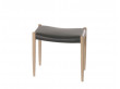 Scandinavian teak and leather stool  N° 80 by Niels Moller.  New édition