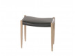 Scandinavian oak and leather stool  N° 80A by Niels Moller,  New édition
