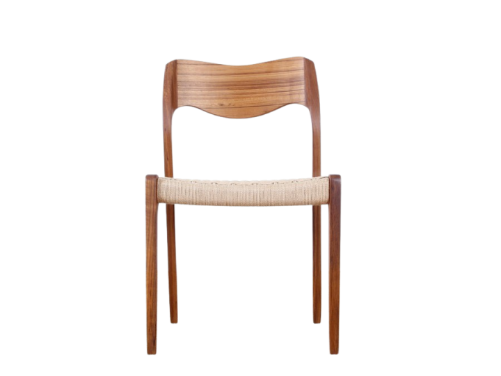 Mid-Century Modern danish chair model 71 by Niels O. Møller, new edition