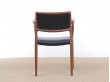 Mid-Century Modern Danish armchair model 65  by Niels Møller, new edition