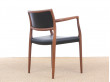 Mid-Century Modern Danish armchair model 65  by Niels Møller, new edition