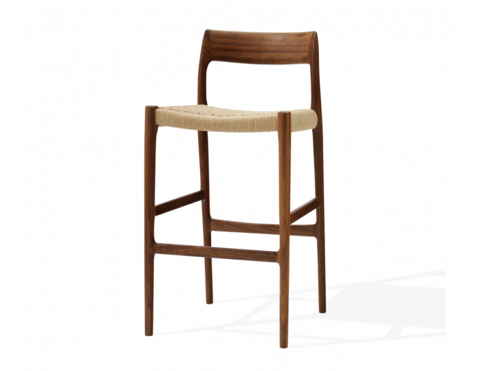 Mid-Century Modern danish barstool model 77 by Niels O. Møller, new edition