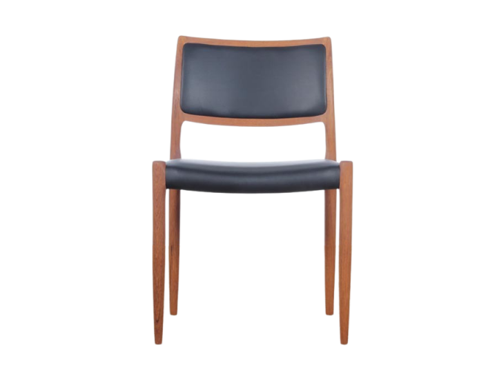 Mid-Century Modern Danish chair model 80  by Niels Møller, new edition