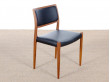 Mid-Century Modern Danish chair model 80  by Niels Møller, new edition