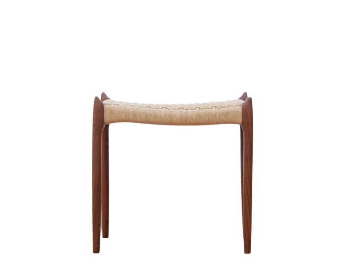 Tabouret scandinave modèle 78A  en noyer, nouvelle édition