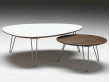 Shark round coffee table AK 1850. Ø 70 cm ou 100 cm,solid wood or Coribn