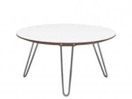 Shark round coffee table AK 1850. Ø 70 cm ou 100 cm,solid wood or Coribn