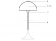 Spare parts for Louis Poulsen floor lamp Panthella