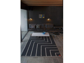 Tapis scandinave modèle VK1 black / white