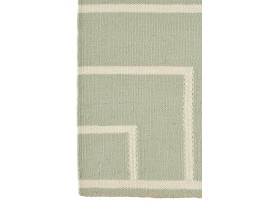 Mid-modern scandinavian rug model VK1 olive / white