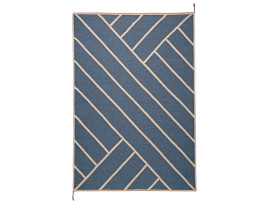 Mid-modern scandinavian rug model VK2 blue / white