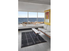 Mid-modern scandinavian rug model VK9 black