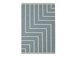 Mid-modern scandinavian rug model VK1 light blue / white