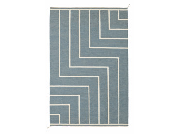 Mid-modern scandinavian rug model VK1 light blue / white