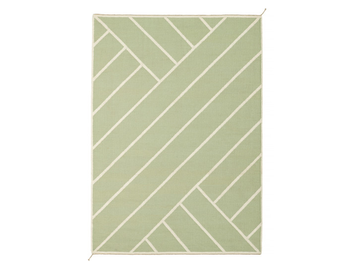 Mid-modern scandinavian rug model VK2 olive / white