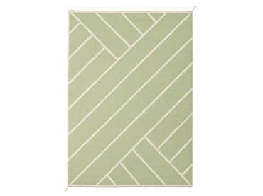 Mid-modern scandinavian rug model VK2 olive / white