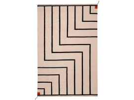 Mid-modern scandinavian rug model  VK1 white / black