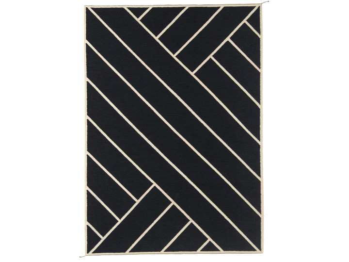 Mid-modern scandinavian rug model VK2 black / white