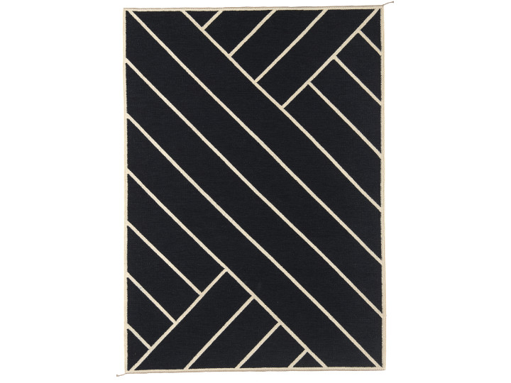 Tapis scandinave modèle VK2 black / white