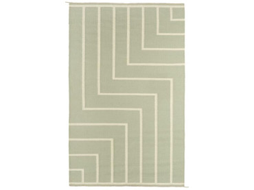 Mid-modern scandinavian rug model VK1 olive / white