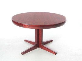 Table de repas scandinave ronde en palissandre, 4/10 pers