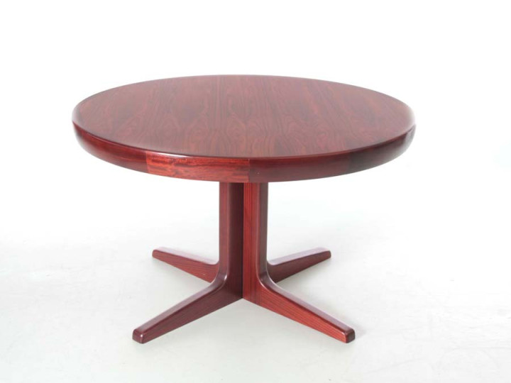 Table de repas scandinave ronde en palissandre, 4/10 pers