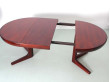 Table de repas scandinave ronde en palissandre, 4/10 pers