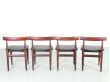 Mid-Century Modern scandinavian dining set in Rio rosewood by Hans Olsen with 4 chairs