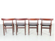 Table de repas scandinave à rallonges Dining set en palissandre de Rio model 630 + 4 chaises