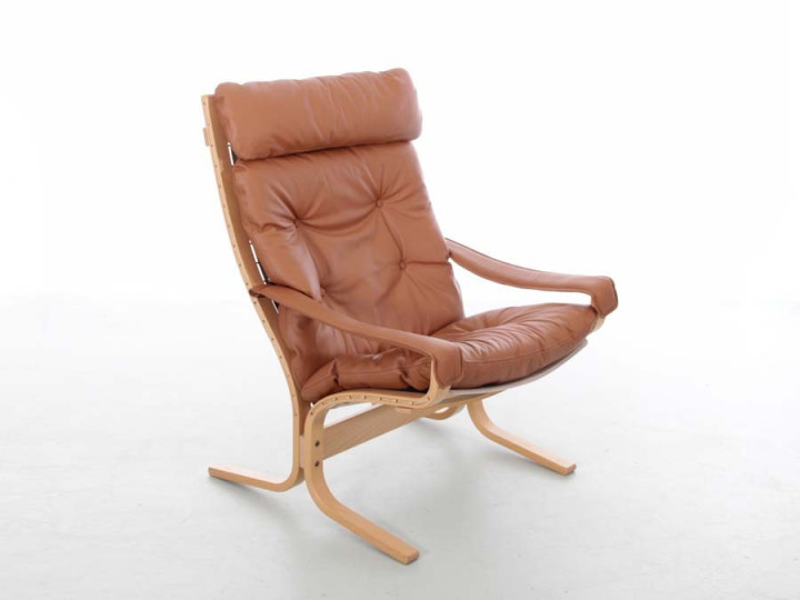 Fauteuil scandinave modèle Siesta, dossier haut