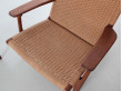 Mid century modern pair of lounge chair CH25 by Hans Wegner