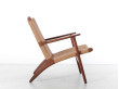 Mid century modern pair of lounge chair CH25 by Hans Wegner